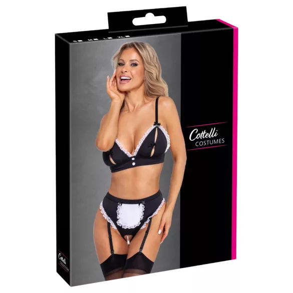 Cottelli - set de cameristă (negru) - M
