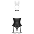 Cottelli - costum iepuraș sexy - 3 piese - negru