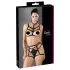 Cottelli - set body harness lenjerie - negru (S-L)