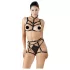 Cottelli - ham decorativ negru set de lenjerie intimă tip body cu ham (mărimi S-L)