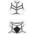 Cottelli - ham decorativ negru set de lenjerie intimă tip body cu ham (mărimi S-L)