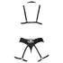 Cottelli - ham decorativ negru set de lenjerie intimă tip body cu ham (mărimi S-L)