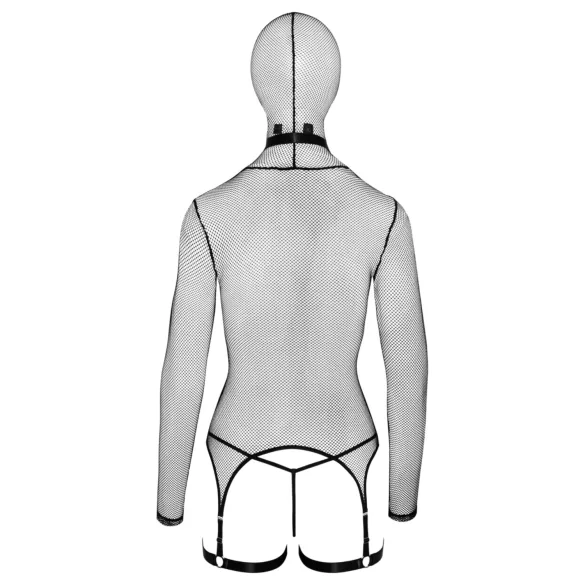 Bad Kitty - Set BDSM cu plasă transparentă și bici - negru