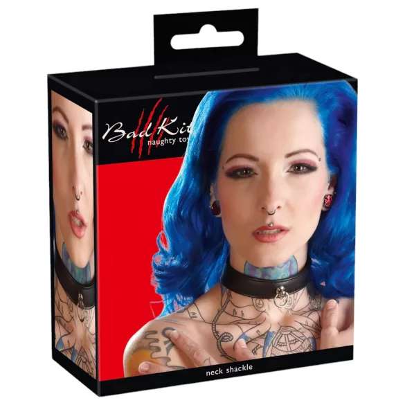 Bad Kitty - Colier pentru gât - piele ecologică - negru