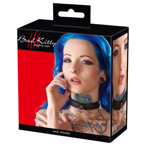 Bad Kitty - Colier pentru gât - piele ecologică - negru