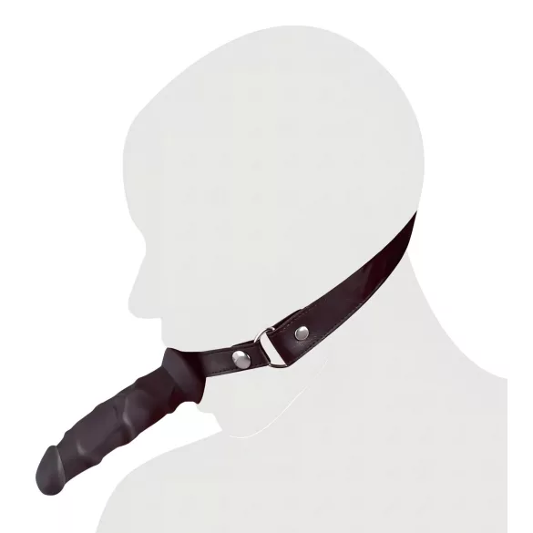 Fetish - muștiuc cu dildo - negru