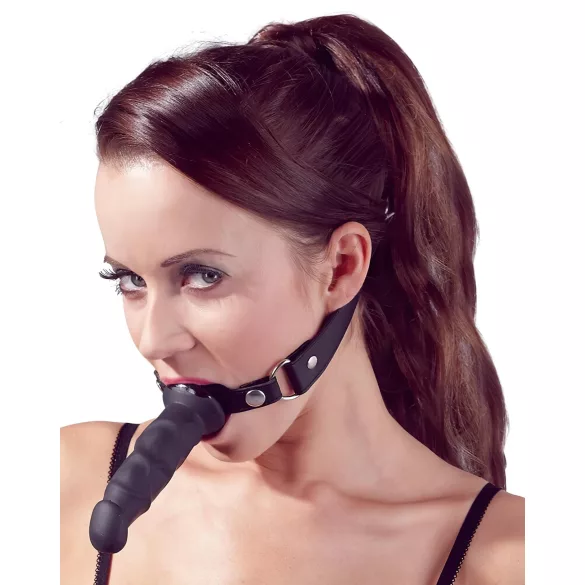 Fetish - muștiuc cu dildo - negru