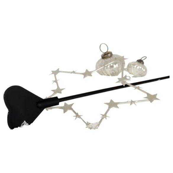 Inimă - bici silicon - negru