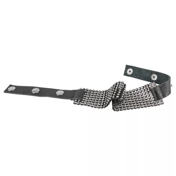 Bad Kitty - colier tip choker cu strasuri - negru