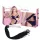 Bad Kitty - bici din piele cu dildo din sticlă - transparent-negru