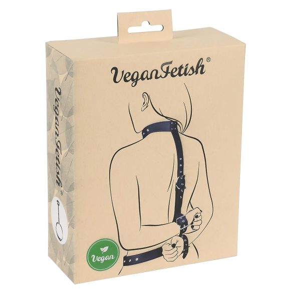 Vegan Fetish - Set de legat mâinile la spate (negru)