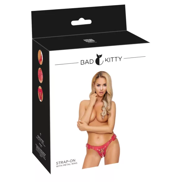 Bad Kitty - chiloți pentru dildo cu ham - roșu