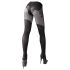 Cottelli - ciorapi deschiși cu model (negru) - 4/L
