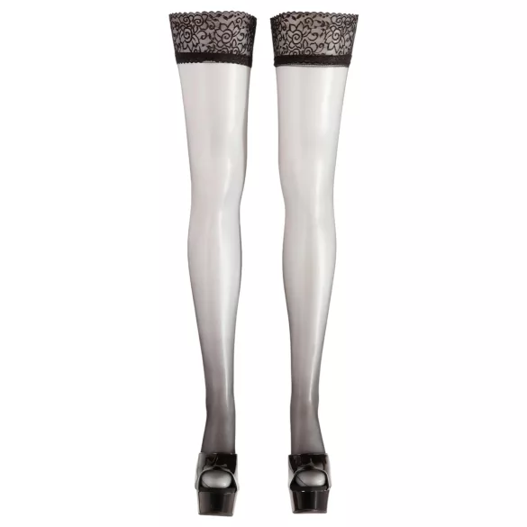 Cottelli - Dresuri tip portjartier satin - negru - 3/M-L