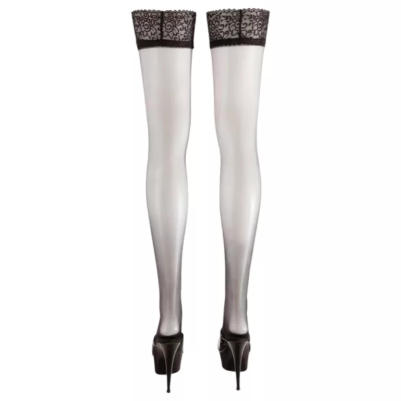 Cottelli - Dresuri tip portjartier satin - negru - 3/M-L