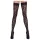 Cottelli Legwear - dresuri tip portjartier cu model leopard - negru
