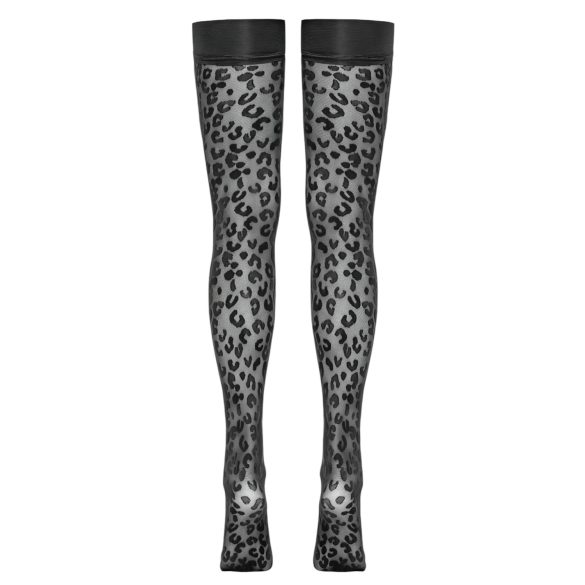 Cottelli Legwear - dresuri negre model leopard - 3