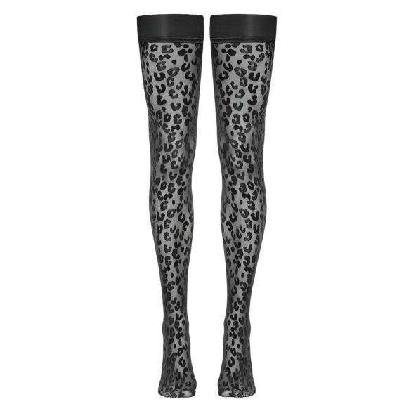 Cottelli Legwear - dresuri negre model leopard - 5