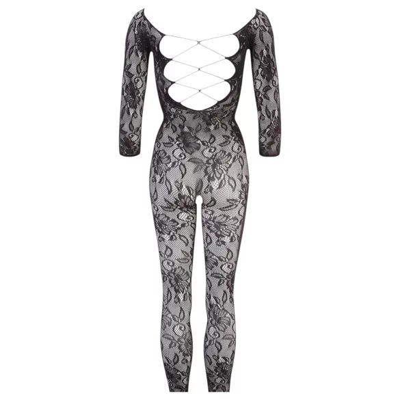 NO:XQSE - Catsuit sexy cu model floral - negru (S-L)