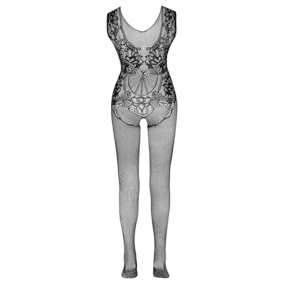 NO:XQSE - body negru tip plasă, fără mâneci, deschis - S-L
