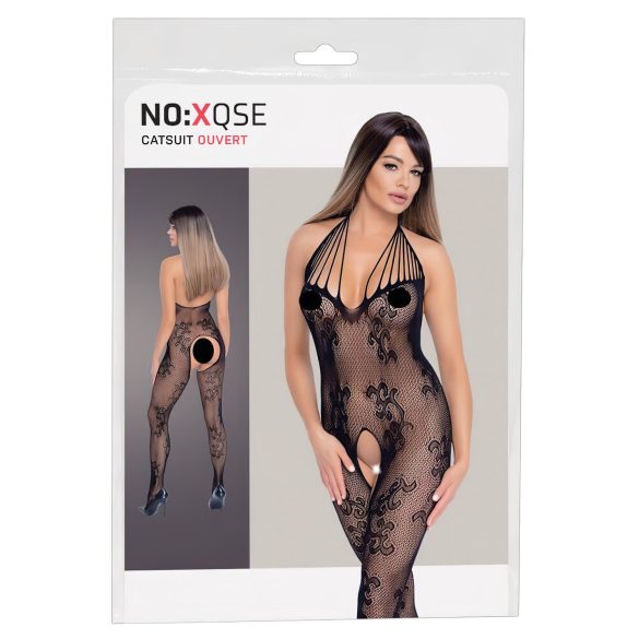 NO:XQSE - body sexy pisicuță - negru (S-L)