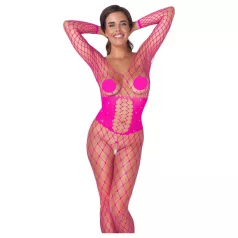 Cottelli - body plasă fină roz - mărime S-L