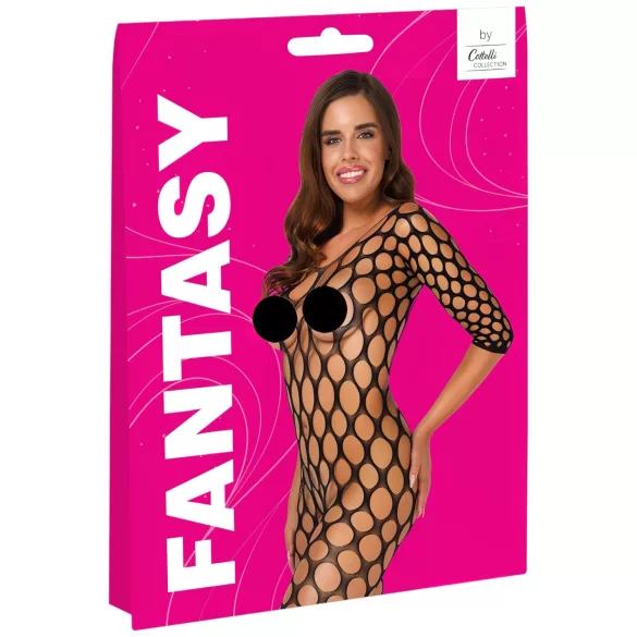 Cottelli - body din plasă sexy - negru - mărime S-L