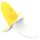 Banana Vibrator Rezistent la Apă, Reîncărcabil - Galben/Alb