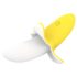 Banana Vibrator Rezistent la Apă, Reîncărcabil - Galben/Alb