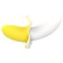 Banana Vibrator Rezistent la Apă, Reîncărcabil - Galben/Alb