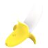 Banana Vibrator Rezistent la Apă, Reîncărcabil - Galben/Alb
