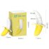 Banana Vibrator Rezistent la Apă, Reîncărcabil - Galben/Alb