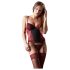 Cottelli - Corset și tanga cu trandafiri (roșu) - 80C/L