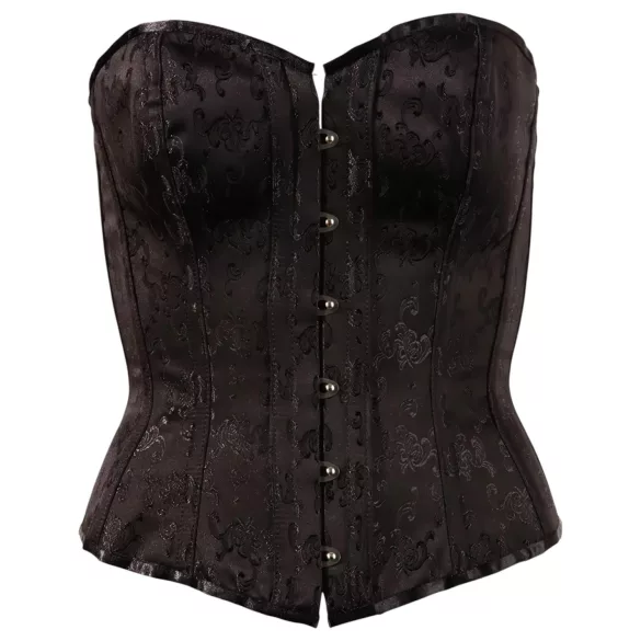 Cottelli - corset de petrecere brodat - negru - M