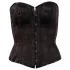 Cottelli - corset de petrecere brodat - negru - XL