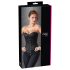 Cottelli - corset de petrecere brodat (negru) - 2XL