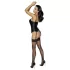 Cottelli Party - corset satin cu jartieră - negru - XL