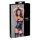 Cottelli Bondage - Top strălucitor cu colier, push-up (negru) - L