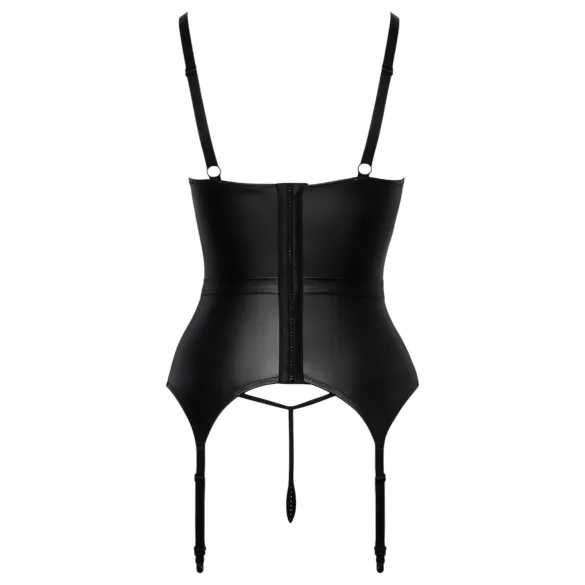 Abierta Fina - sutien tip balconette cu portjartier - negru - L