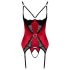 Set sexy cu bustiere din dantelă roșie Cottelli - M