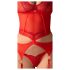Obsessive Cupide Desir - set din dantelă transparentă (roșu) - L/XL