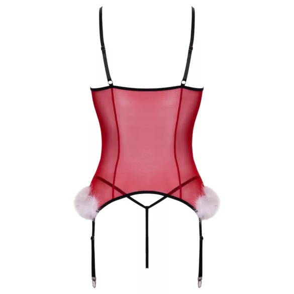 Cottelli - set lenjerie intimă Crăciun - roșu - L/XL