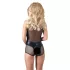 Cottelli - body sexy din plasă transparentă - negru - M