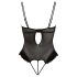 Cottelli - Body damă reglabil catifelat - negru - 80B/M