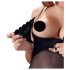 Cottelli - Body damă reglabil catifelat - negru - 80C/M