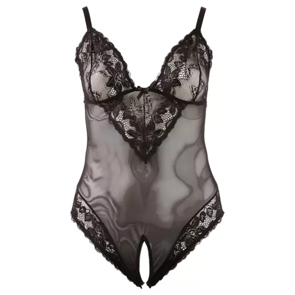Cottelli Plus Size - body din dantelă - negru