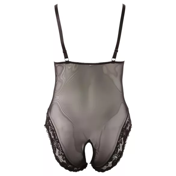 Cottelli Plus Size - body din dantelă - negru - XXL