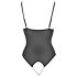Cottelli - body deschis din dantelă cu mărgele (negru) - M