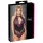Cottelli Plus Size - body sexy floral - negru mov - 3XL