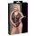 Cottelli Curves Plus Size - body transparent negru cu model